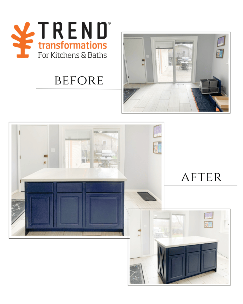 kitchen island installation in Libertyville, IL
